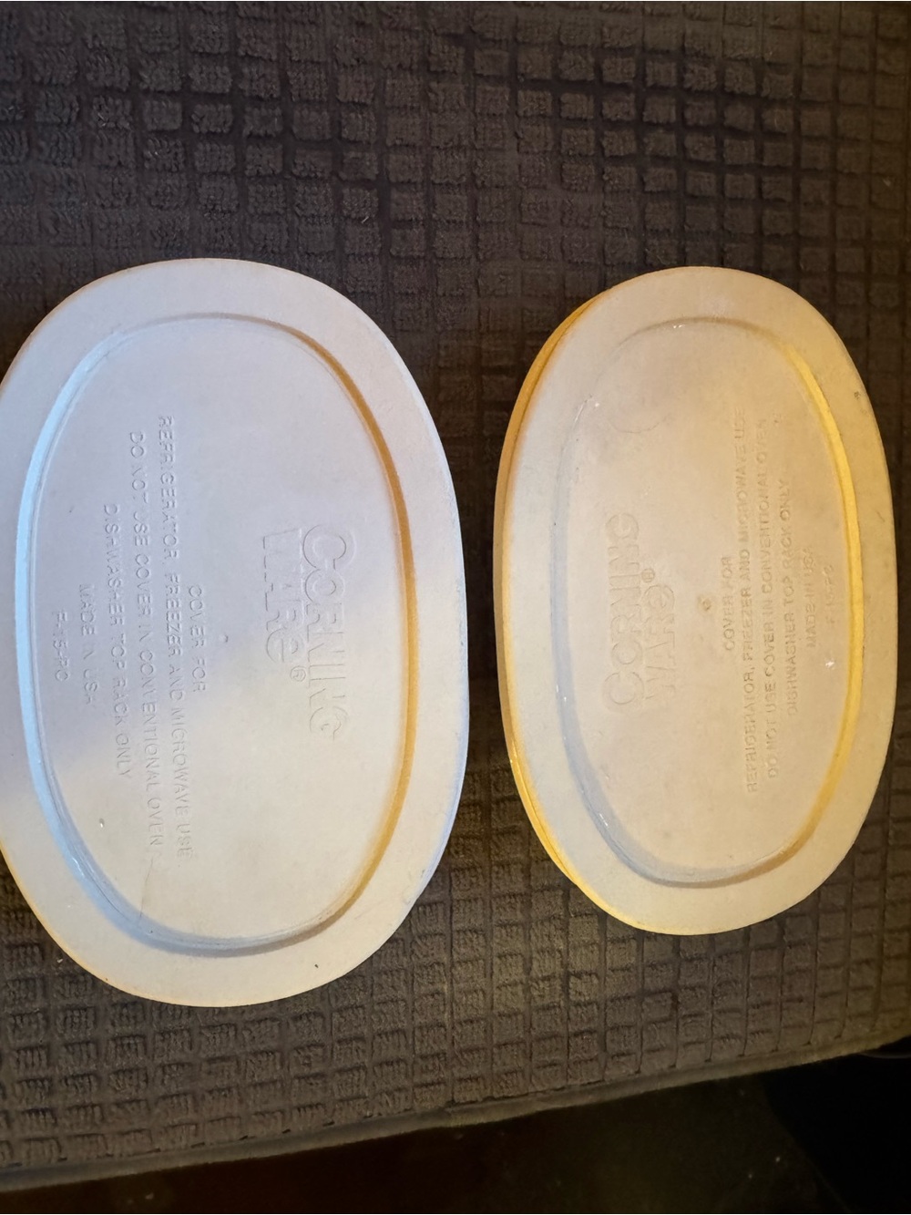 2 set Corning Ware  Oval Rubber Food Storage Lids  475ML BAKEWEAR